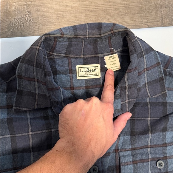 Vintage L.L.Bean Plaid Long Sleeve Flannel - Picture 2 of 9